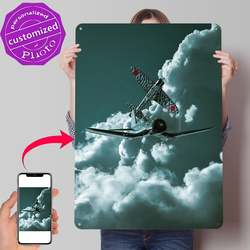Retro Gaming Bar - Plakat z wrogiem z blachy, personalizowana