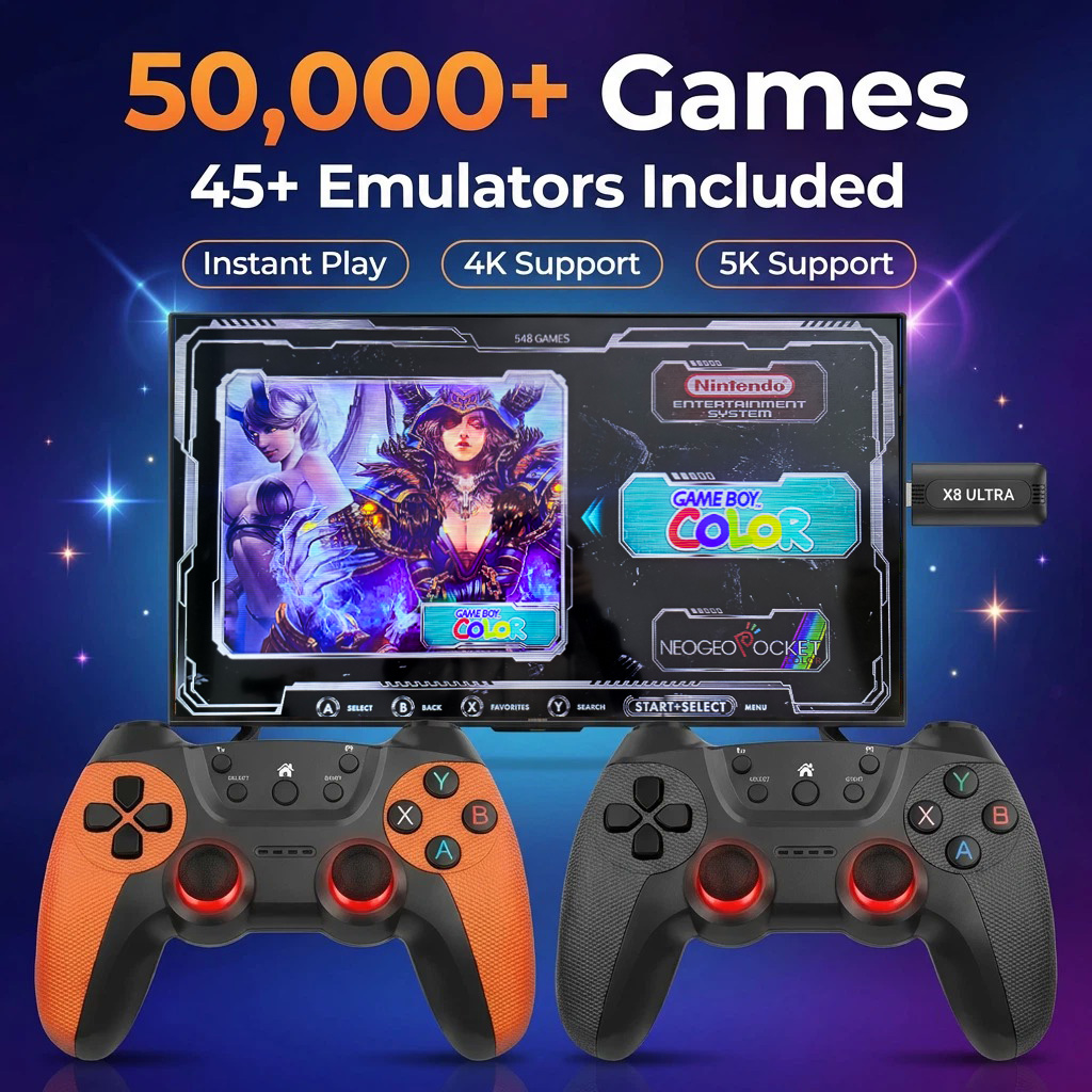 X8 Ultra Game Stick Pro 128GB  – Retro Gaming Stick recenzja i cena