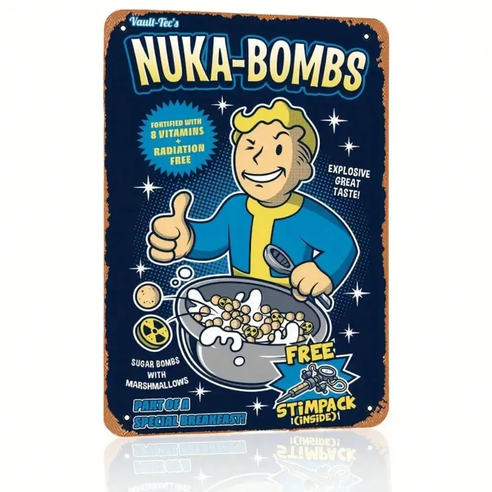 Metalowy szyld Vault-Tec Nuka- – Retro Gaming Vault recenzja i cena